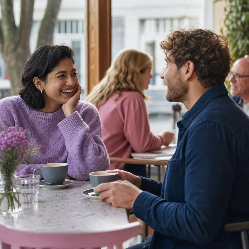 People chatting at an outdoor table near Adelaide Central Market