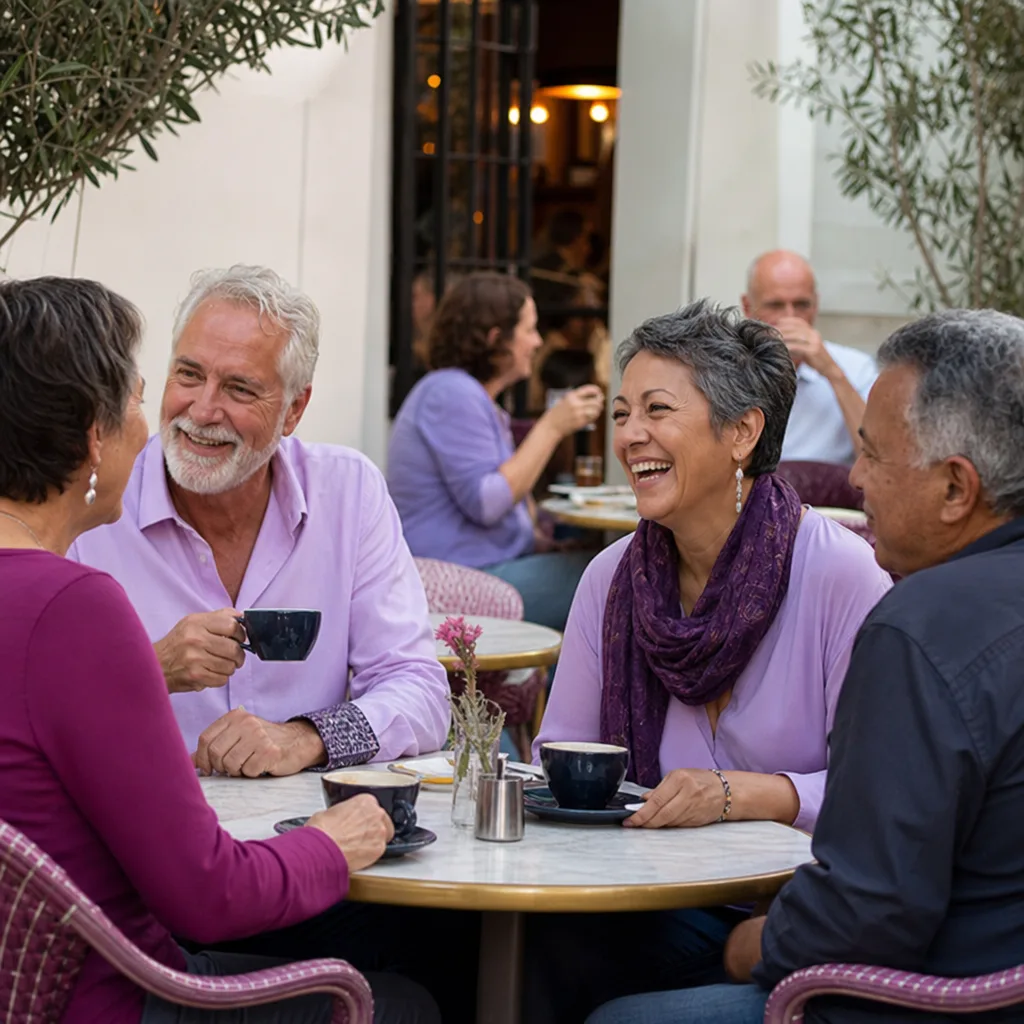 People over 50 meeting at a welcoming speed dating event in Adelaide